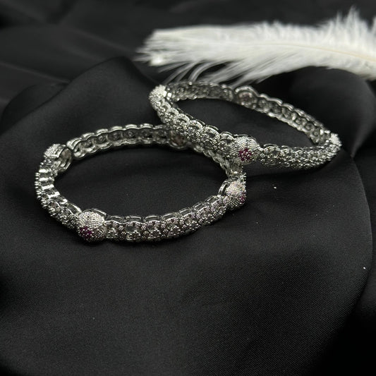 Silver Shine Bangles