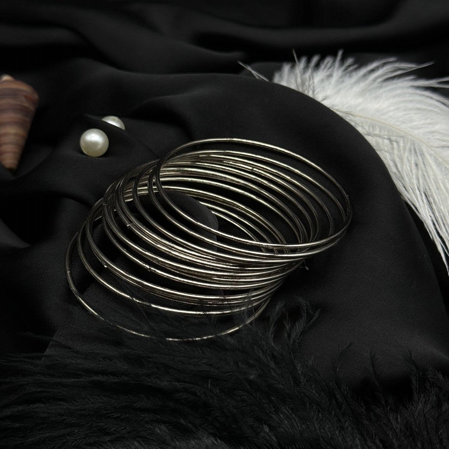 Silver Stack Bangles