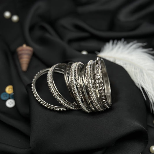 Silver Sparkle Bangles