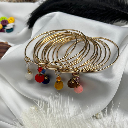 Rainbow Tassels Bangles