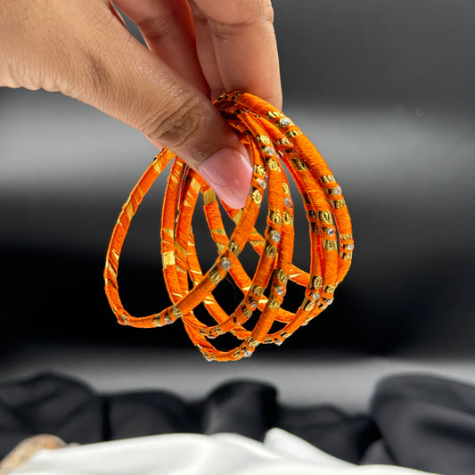 Reshmi Orange Bangles