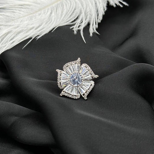 Zircon Flower Ring