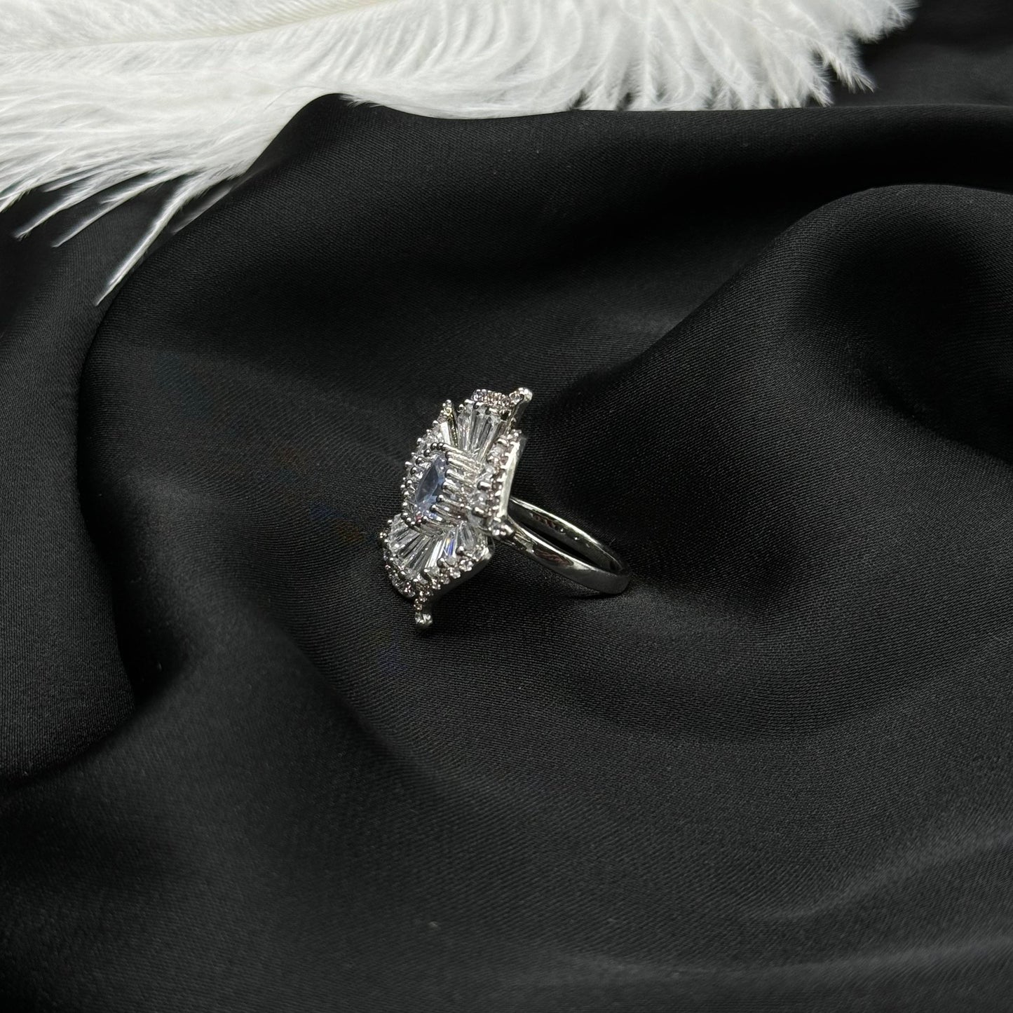 Zircon Flower Ring