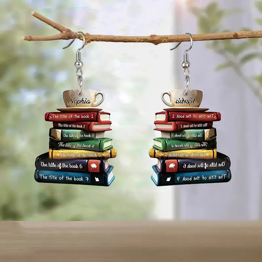 Book Stack Earrings